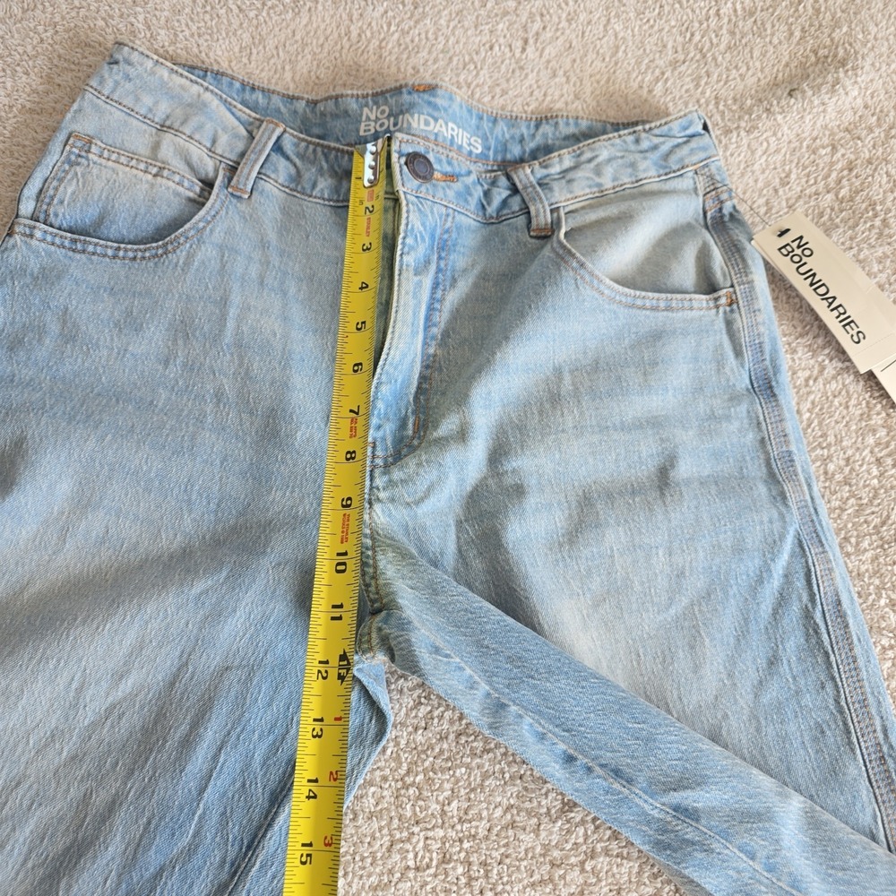 No Boundaries Women's Wide Leg Denim Jeans Light Enzyme With Tint Size 12 NWT - Picture 9 of 14